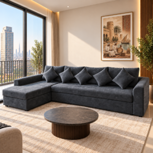 OC-SS-002 (2) Noir Chaise Sectional Sofa