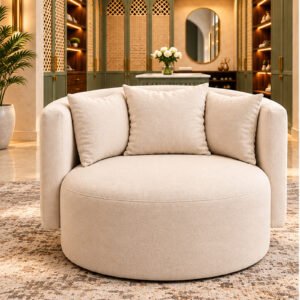 01_front_view Luna Round Lounge Chair