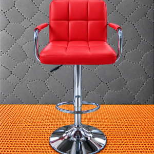 CC-225-RED (1) Aurelia Comfort Red Adjustable Bar Stool