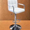 Aurelia Comfort White Adjustable Bar Stool