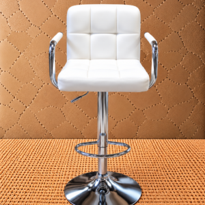 CC-225 White (2) Aurelia Comfort White Adjustable Bar Stool