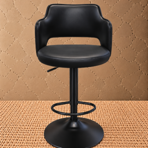 CC-529 Black Arvella Elegance Black Leatherette Bar Stool