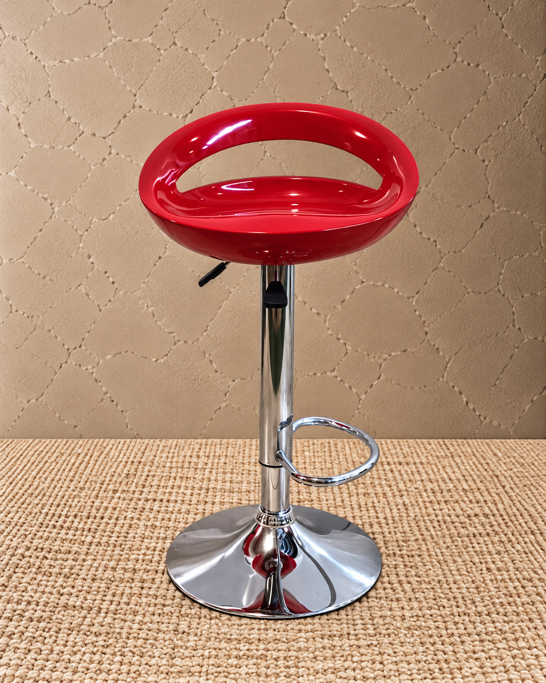 CC-73 Red Riva Modern Red Adjustable Bar Stool