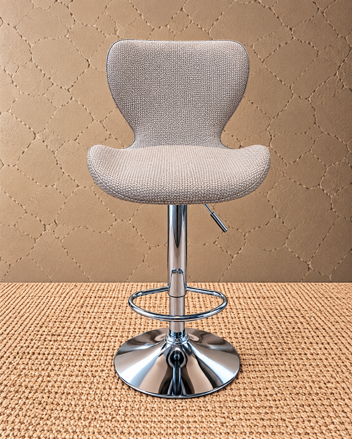 Elara Comfort Fabric Adjustable Bar Stool