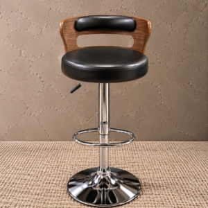 CC-M18 Weston Modern Wood & Black Adjustable Bar Stool