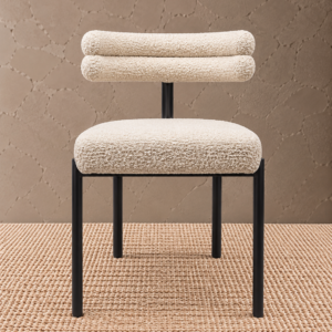 Elora Double Tube Bouclé Dining Chair