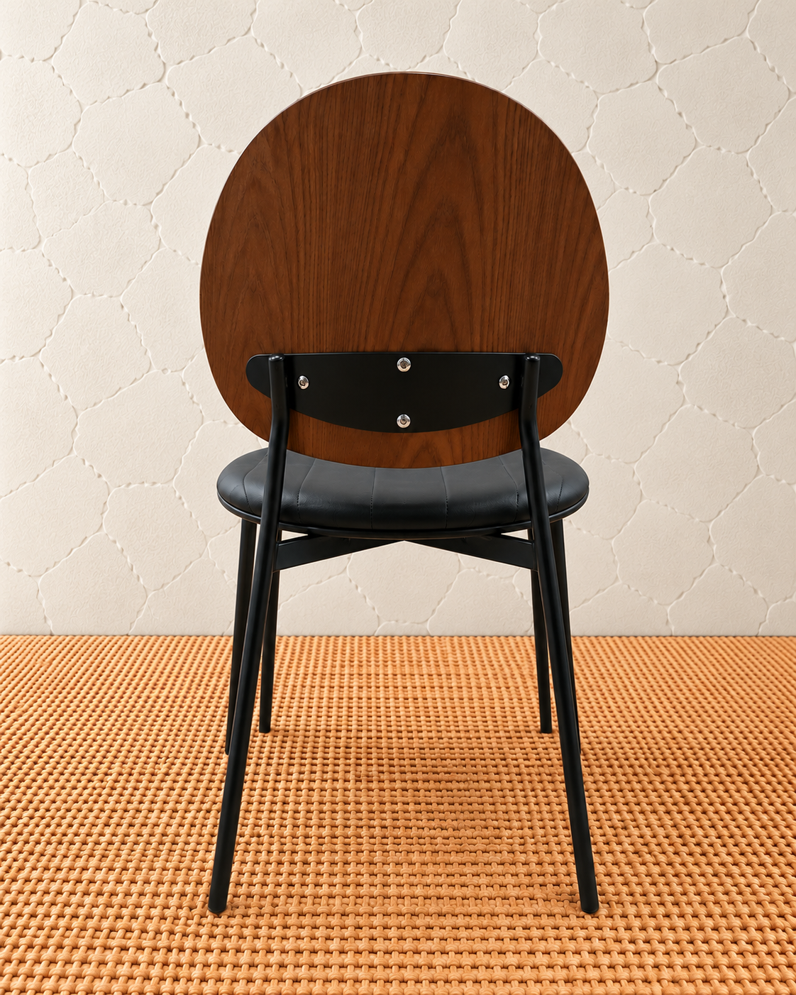 H-25 (2) Verona Modern Black Dining Chair