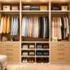 Luxurious Symmetrical Wood Walk-In Closet (1) Verona Luxe Open Wardrobe