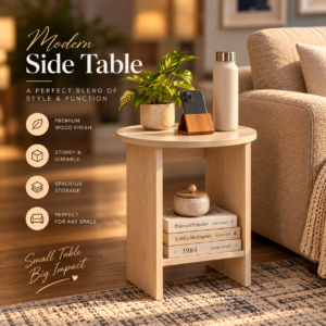 Modern Side Table, Big Impact Liora Modern Wooden Side Table
