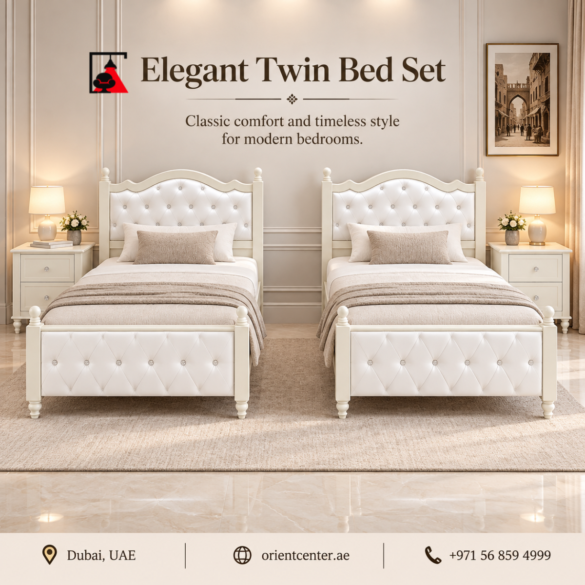 Celestia Royale Twin Bed Set