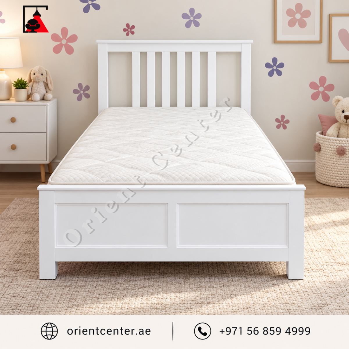 Eliana Classic White Single Bed