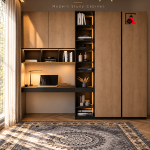 OC-CAB-002 Arvella Modern Study Cabinet with Desk