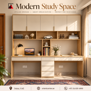 OC-CAB-007 Alveria Modern Double Study Cabinet with Desk