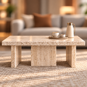 Aurelia Travertine Coffee Table