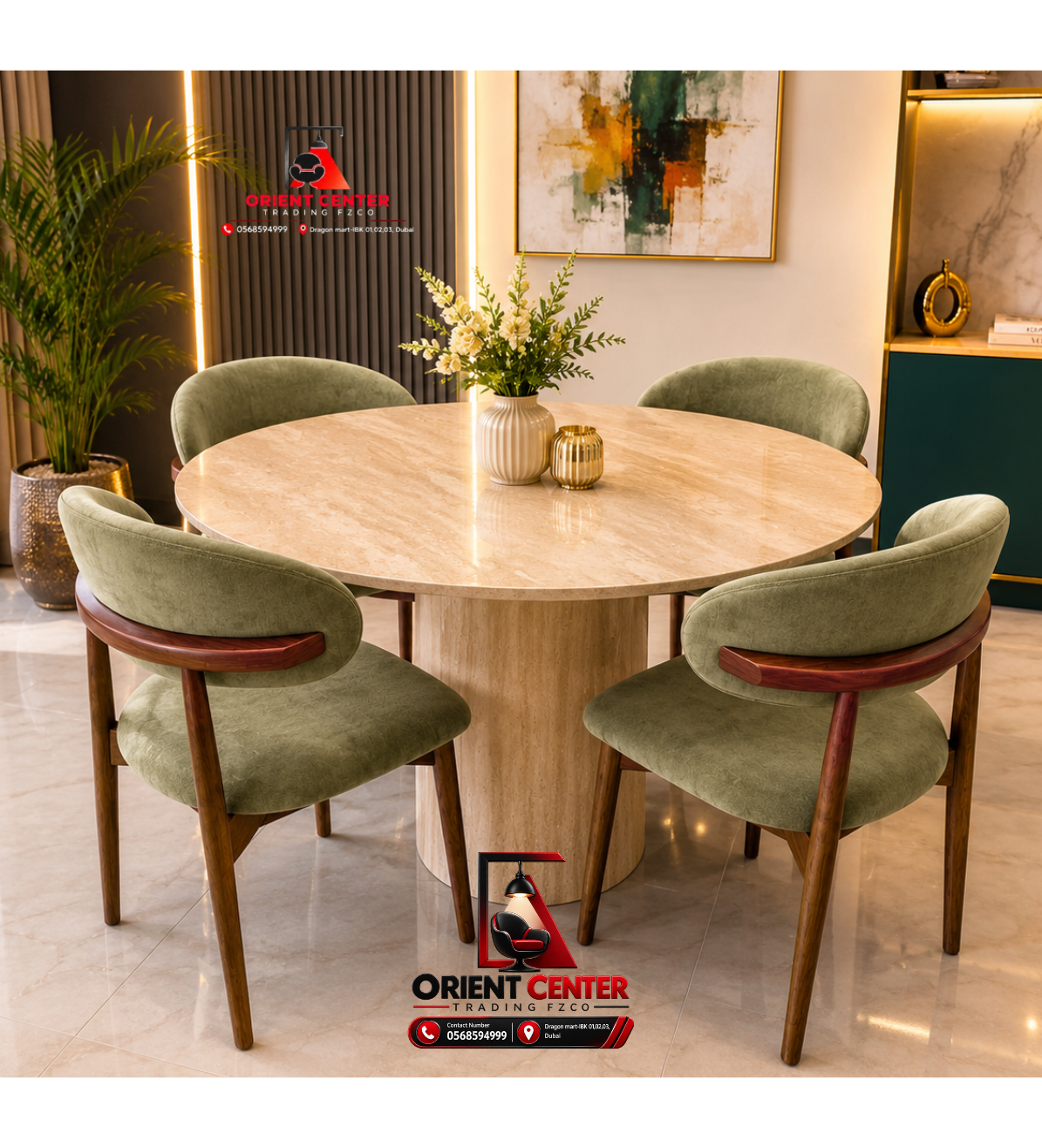 Verona Luxe Round Dining Table