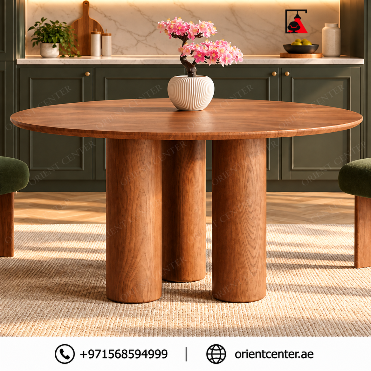 OC-DT-032 Cavello Trio Round Dining Table