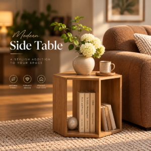 OC-ST-004 Elara Modern Wooden Side Table