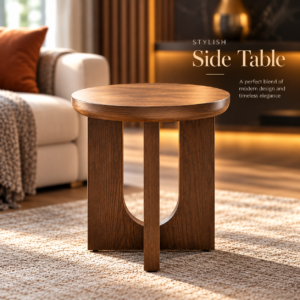 OC-ST-006 Valencia Walnut Round Side Table