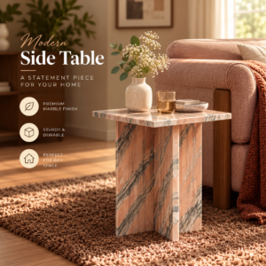 OC-ST-008 Rosella Luxe Marble Side Table