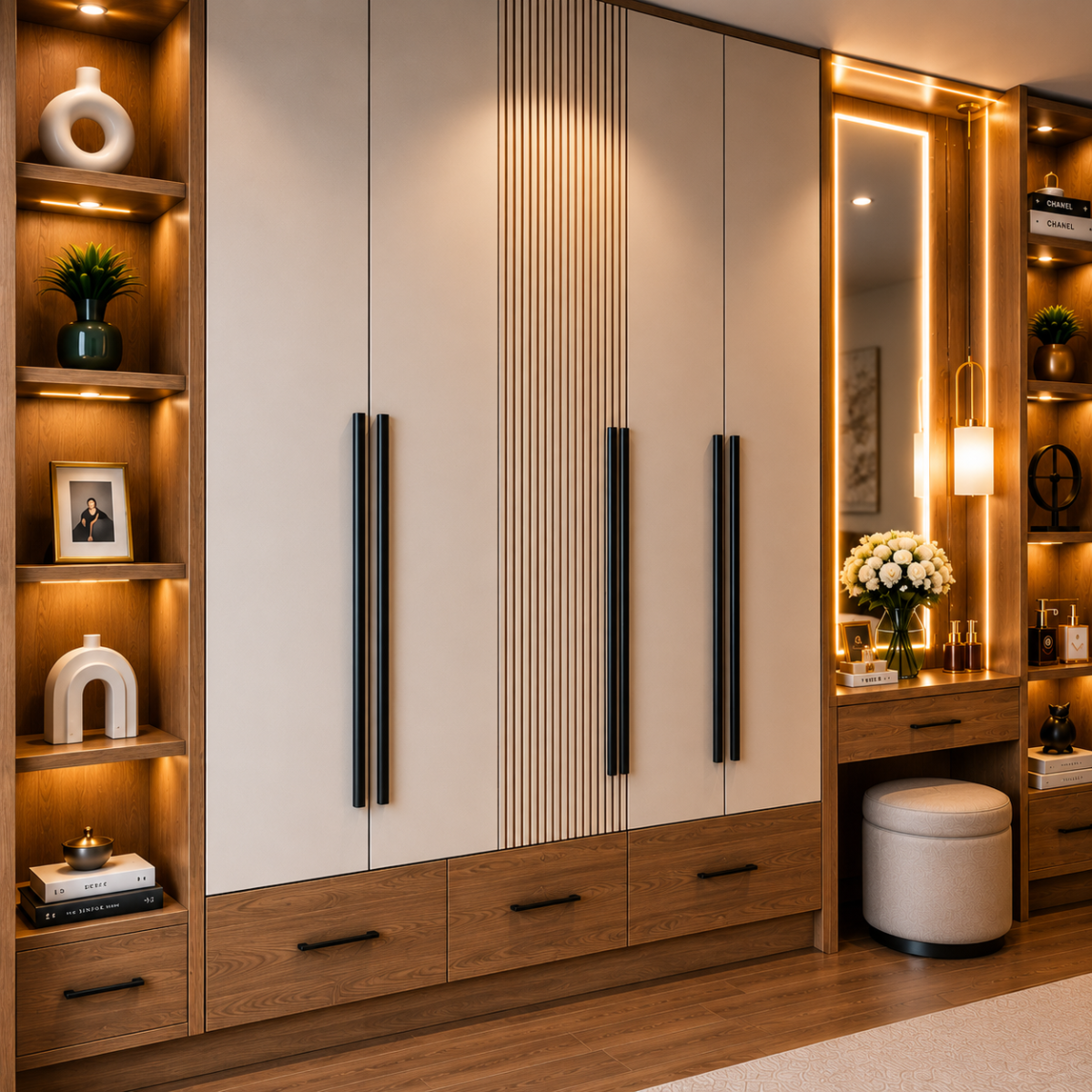 OC-WD-010 (2) Verona Luxe Wardrobe with Dressing Unit