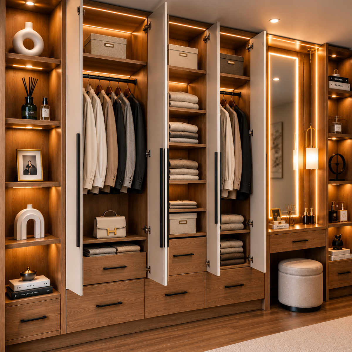 OC-WD-010 (3) Verona Luxe Wardrobe with Dressing Unit