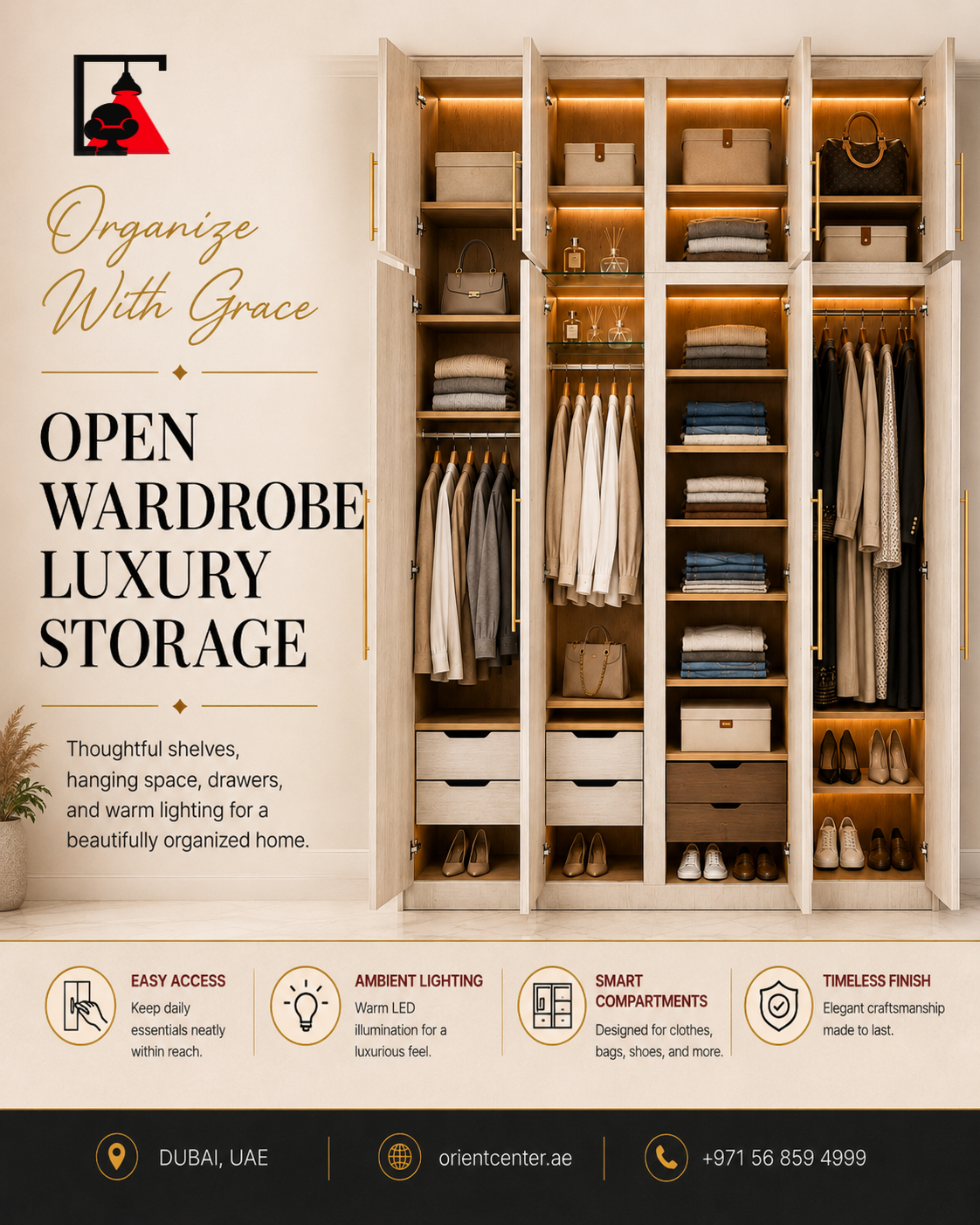 OC-WD-012 (1) Alviera Signature Wardrobe