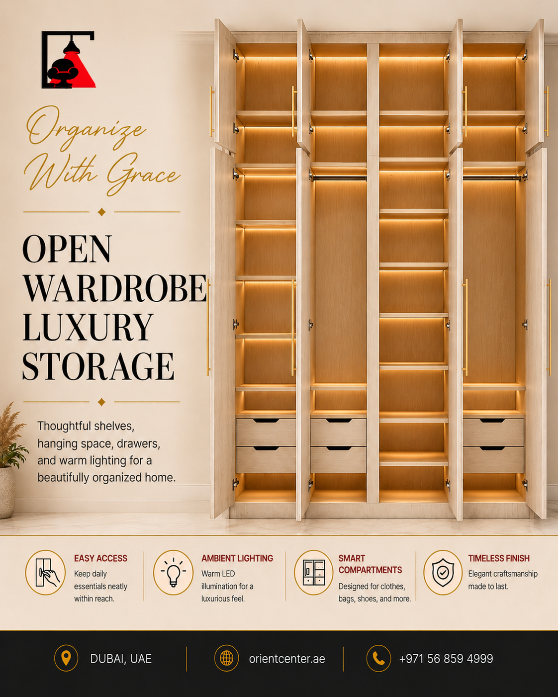 OC-WD-012 (2) Alviera Signature Wardrobe