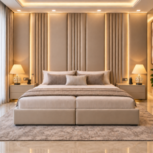 Symmetrical Warm Luxury Bedroom Aurelia Signature Bedroom Set