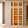 Warmly Lit Ash Wood Wardrobe (1) Lumora Signature Wardrobe